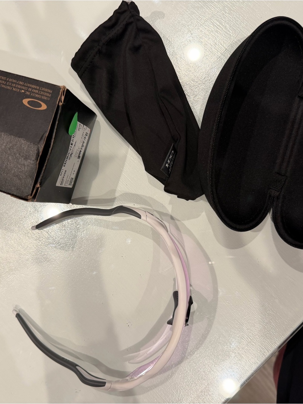 Oakley white and black Sports Sunglass Frame with Case